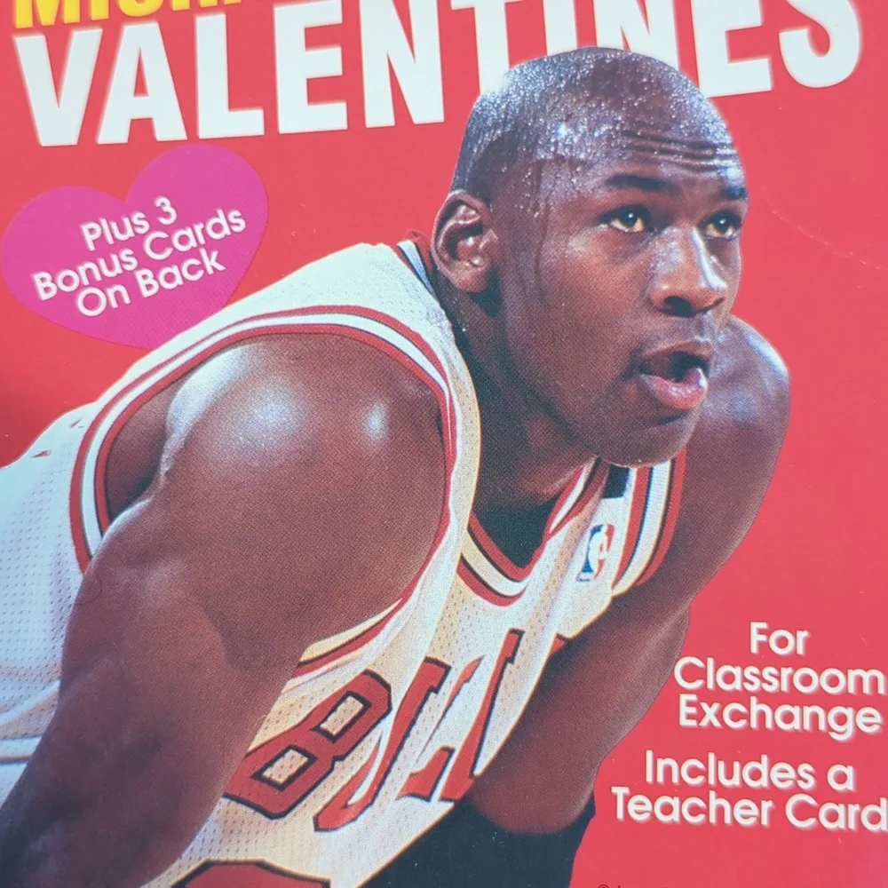 Michael Jordan Valentines by Gibson 32 +3 cut outs envelopes NBA Jump Inc